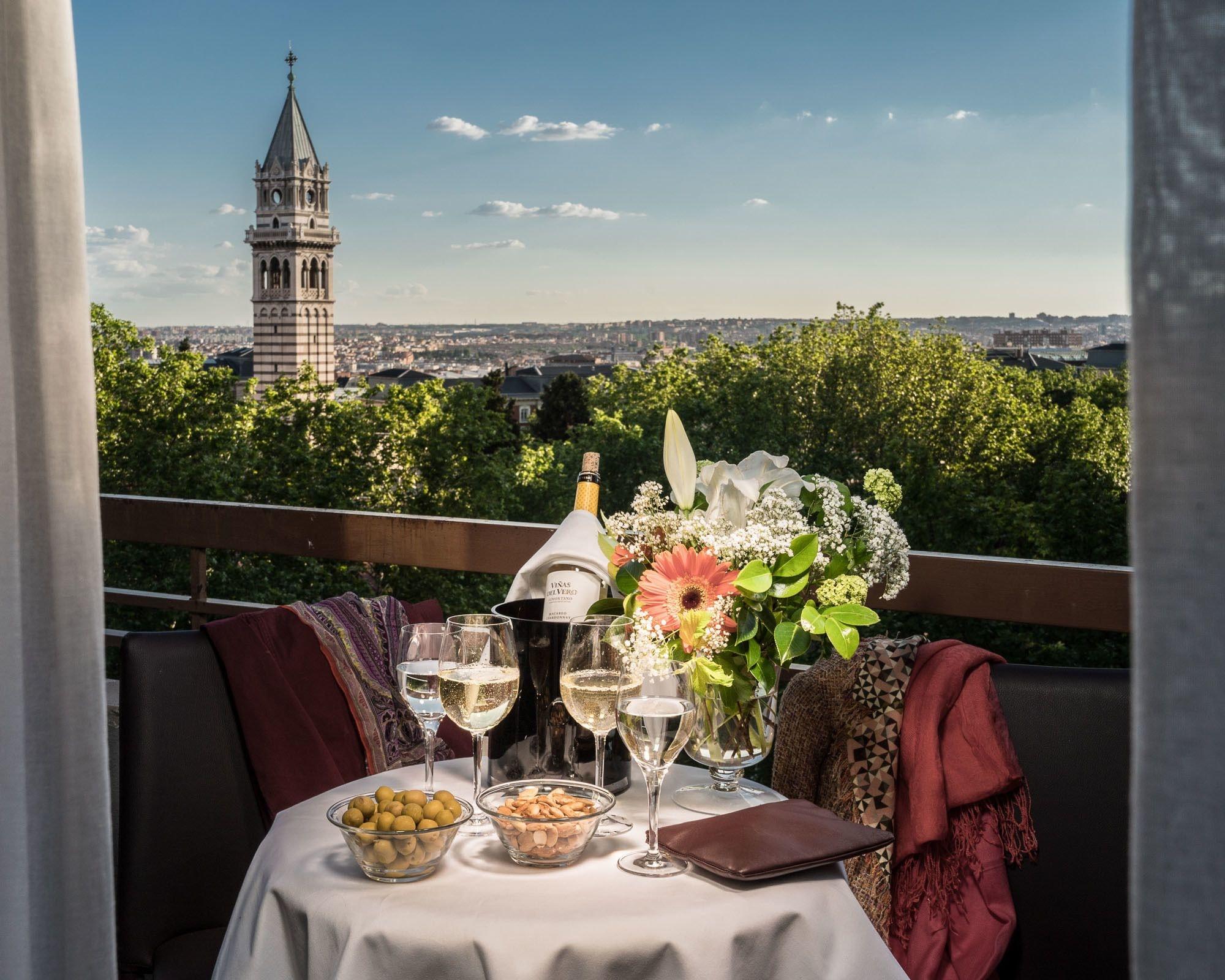 Agumar Hotel Madrid Exterior photo The view from the terrace of the hotel