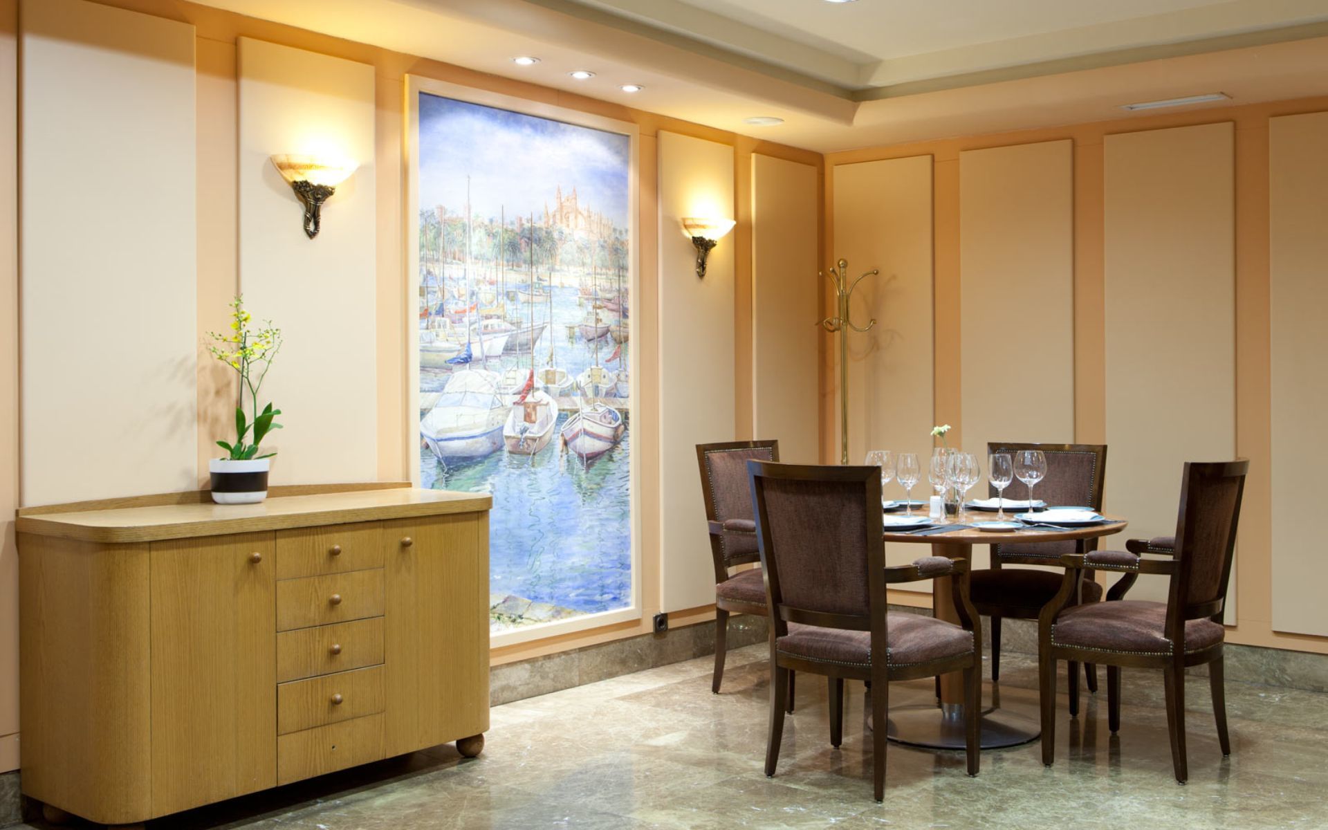 Agumar Hotel Madrid Exterior photo Interior of a restaurant